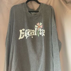 Zoe & Liv (Target brand) plus size 3x grey “Equality” sweatshirt.